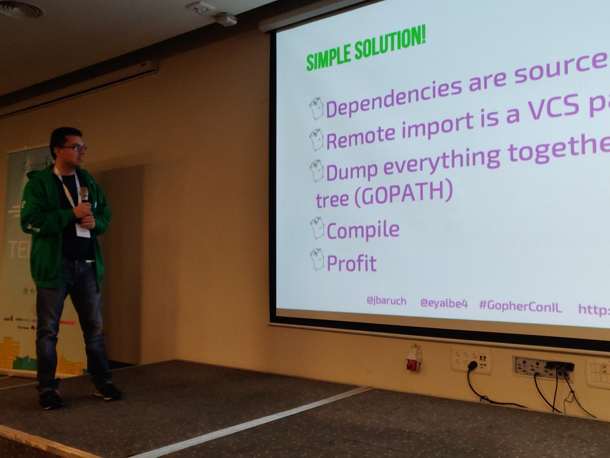 gopherconil's tweet image. Talking go modules @jbaruch and @eyalbe4 from @jfrog #gopherconil