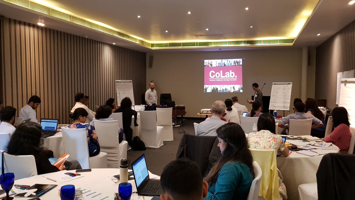 hsejar2010's tweet photo. #HappeningNow Systemic Design Workshop in #Colombo to address complex development challenges. Our team successfully completed #marshmallow challenge #CoLabAB #UNDPNextGen @UNDPSriLanka @UNDPasiapac @jaco_cilliers https://t.co/BNmOSEHNum