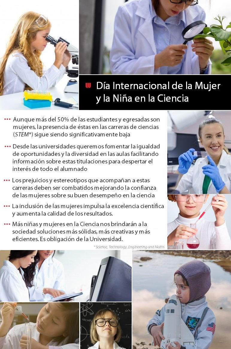 CrueUniversidad's tweet photo. La inclusión de las mujeres impulsa la excelencia científica y aumenta la calidad de los resultados. Más niñas y mujeres en la Ciencia nos brindarán soluciones más sólidas, creativas y eficientes https://t.co/vo5ndfSRJ4

#MujeresEnCiencia #DíaMujeryNiñaEnCiencia #WomenInScience https://t.co/65qNNFrlCc