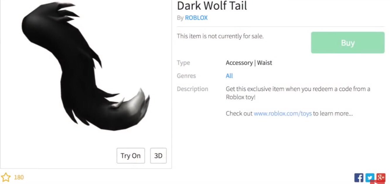 Lily On Twitter It S This Wolf Tail I Show The Toy And Code At 3 12 Of This Vid If U Need To See It Https T Co Qkaxunawjx Https T Co X0wkmvmybo - roblox dark wolf tail code