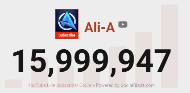 Sub count ali-a How Much