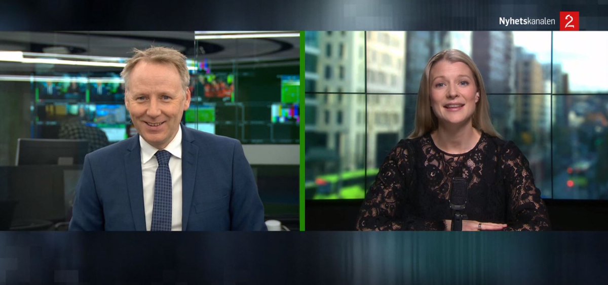 Takk for fin makro-gjennomgang <a href="/SigridWilter/">Sigrid Wilter</a> med <a href="/khd/">Kjetil H. Dale</a> <a href="/tv2nyhetene/">Vi har flyttet til @tv2nyheter</a> 🌟 Selv om Sigrid og Kjetil smiler her, er det en alvorstynget uke: 14. feb med Brexit-avstemning (mulig utsettelse?) og 15.feb med siste dag for midl.tidig finansiering av off.sektor i USA (ny nedstengning?)