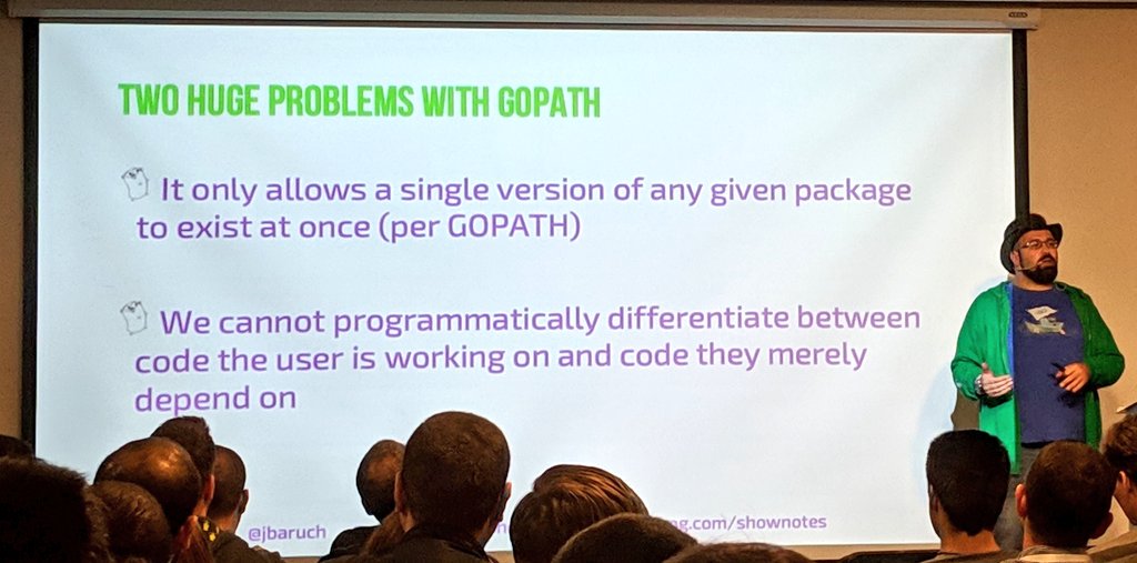 oryband's tweet image. #GoLang modules (better vendoring experiment) by @jfrog at #gopherconil