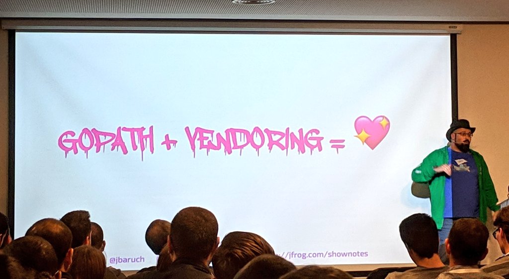 oryband's tweet image. #GoLang modules (better vendoring experiment) by @jfrog at #gopherconil