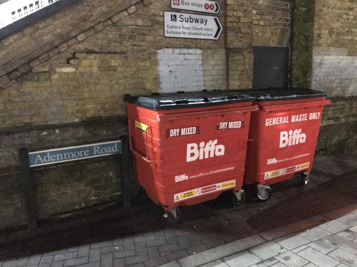 Navski72's tweet image. Seems that @Biffa think they can leave bins where they like - even my pitch!!! @LewishamCouncil