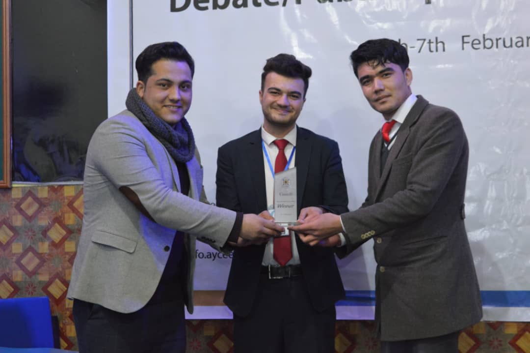 AYCEEO1's tweet photo. We congratulate Mr. Arsalan Ansari & Ahmad Sohail Sohail for being ranked as d champion team of d tournament, Ms. Tuba Farewar as the Best Speaker of the debate tournament; and all participants for their accomplishments and wish them best luck for their future endeavors.
#AYCEEO https://t.co/JnqvXf7Gtf