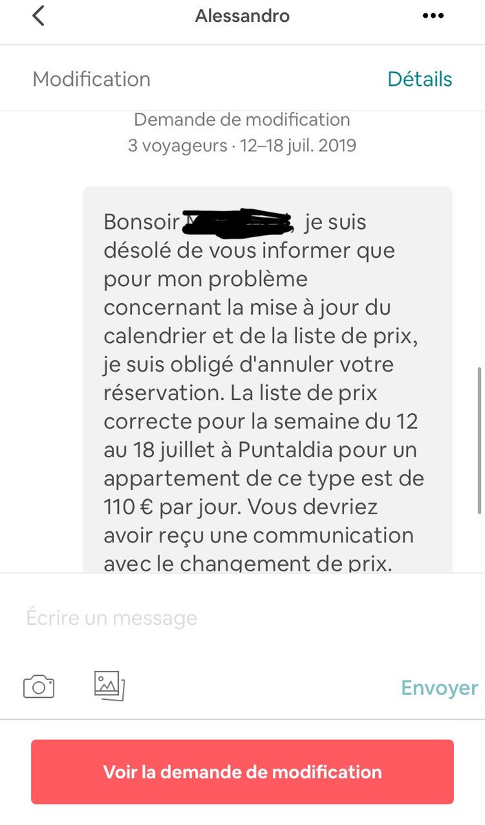 midou__ss6's tweet photo. @airbnb_fr  SAV/ Lou merci d etre aussi incompetent ! Le proprio qui augmente ses tarifs apres la reservation ! C est possible ça ? #arnaque #airbnb #vol @60millions https://t.co/lV8MOIeG1t