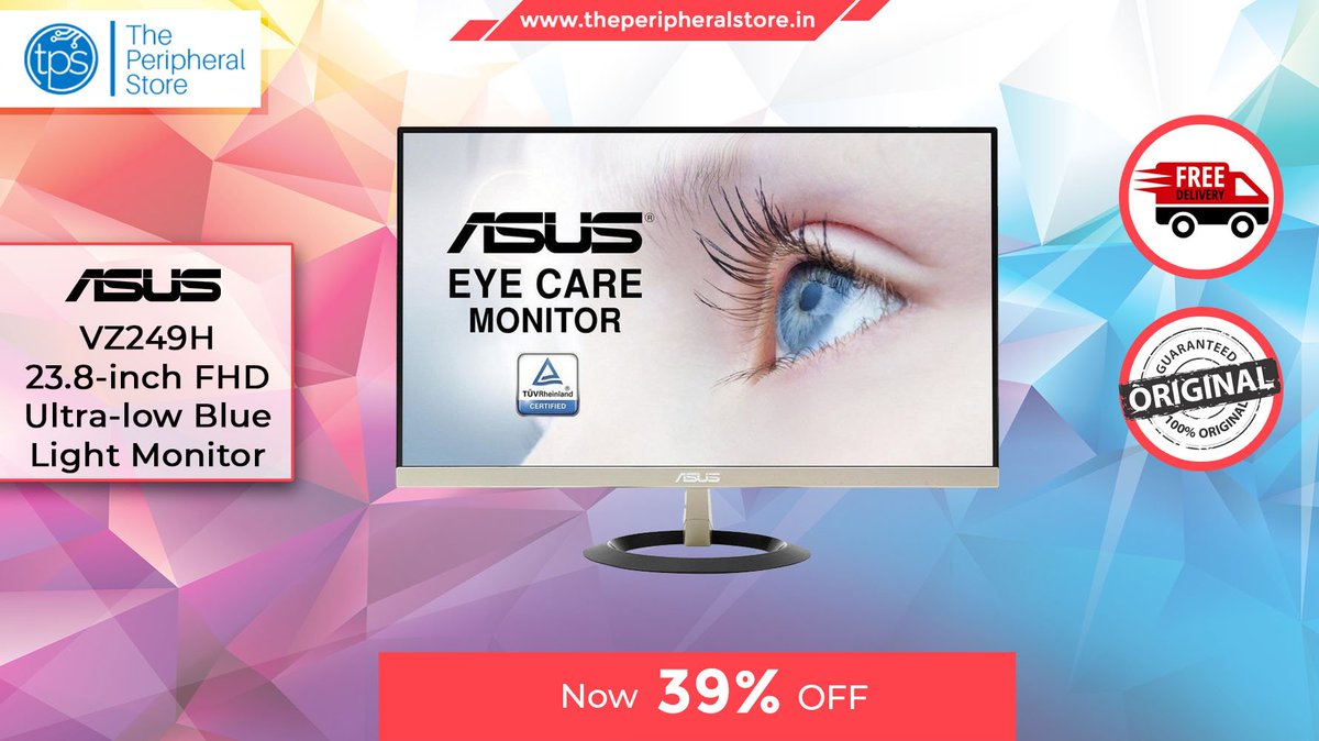 tpstechin's tweet image. ASUS VZ229H has a space-saving design with an ultra-slim profile that measures a mere 7mm at its thinnest point. Its frameless design makes it perfect for almost-seamless.

Buy Now: bit.ly/2WoIh7U

@ASUSIndia #ASUS #Monitor #MultiDisplay #Offer
