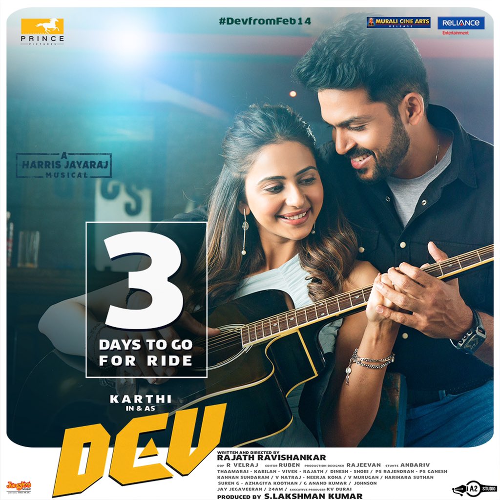 filmistreet's tweet photo. Reservations on full swing 👌🏻 #Dev Will  be a Perfect Flick for #ValentinesDay 

#DevFromFeb14 #3DaysToGoForDev

@Karthi_Offl @Rakulpreet @Jharrisjayaraj @RajathDir @lakku76 @RelianceEnt  @LightHouseMMLLP @SunTV @PrincePictures_ @DuraiKv #MuraliCineArts  @johnsoncinepro https://t.co/ACOaVkM0pV