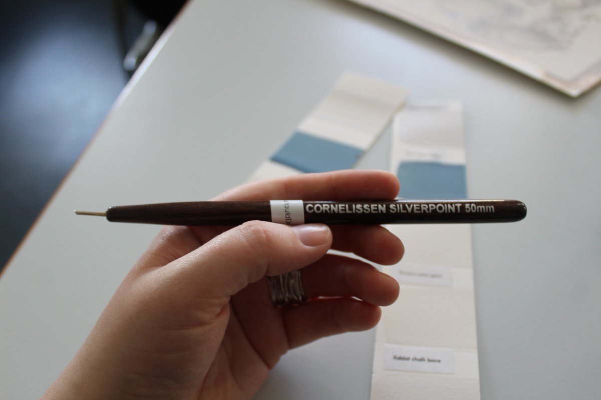 CourtauldRes's tweet image. #HappyMonday everyone! We have kickstarted the week with a fantastic #metalpoint workshop led by @alixebovey ✨✨