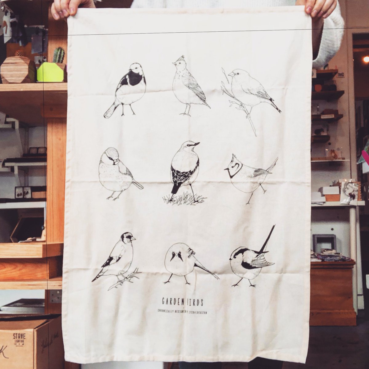Grace your kitchen with these lovely #GardenBird tea towels by @ItsBalderston - We have more tea towels from her collection in store! #teatowel