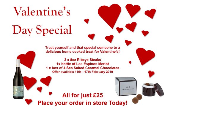 Don’t forget your loved ones this weekend - come and take advantage of our fantastic offer #mealfortwo #shoplocal #supportlocal