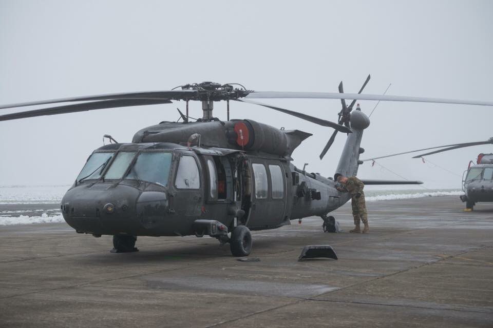 31AHB1's tweet photo. TF Nightmare getting our helicopters ready for “port to fort” operations! All-weather fighting force! https://t.co/ayO6kl5SnE