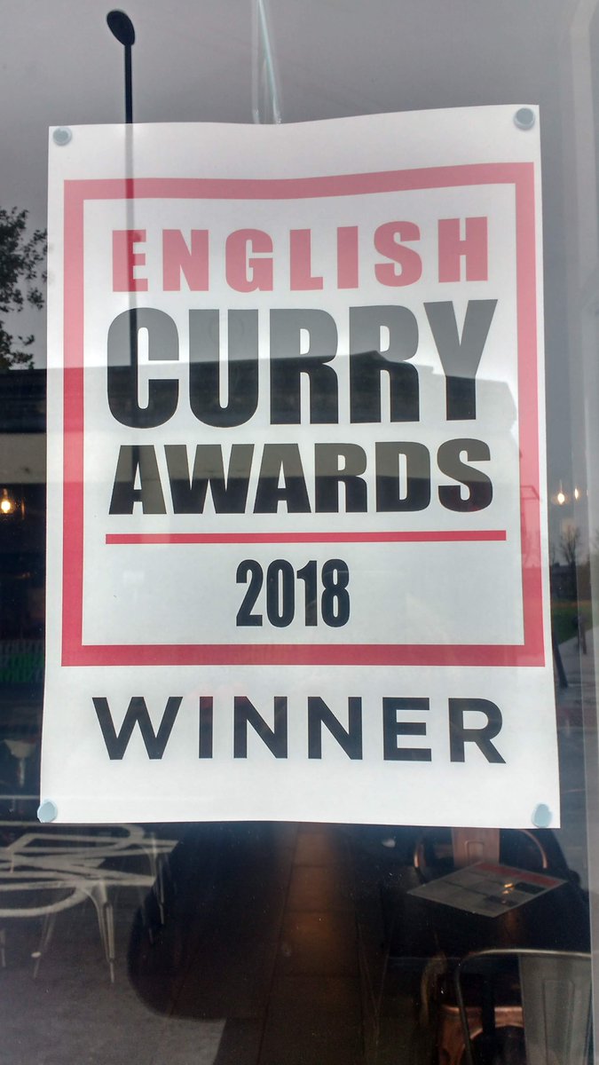 Proud winners of "Best Newcomer" at the English Curry Awards.