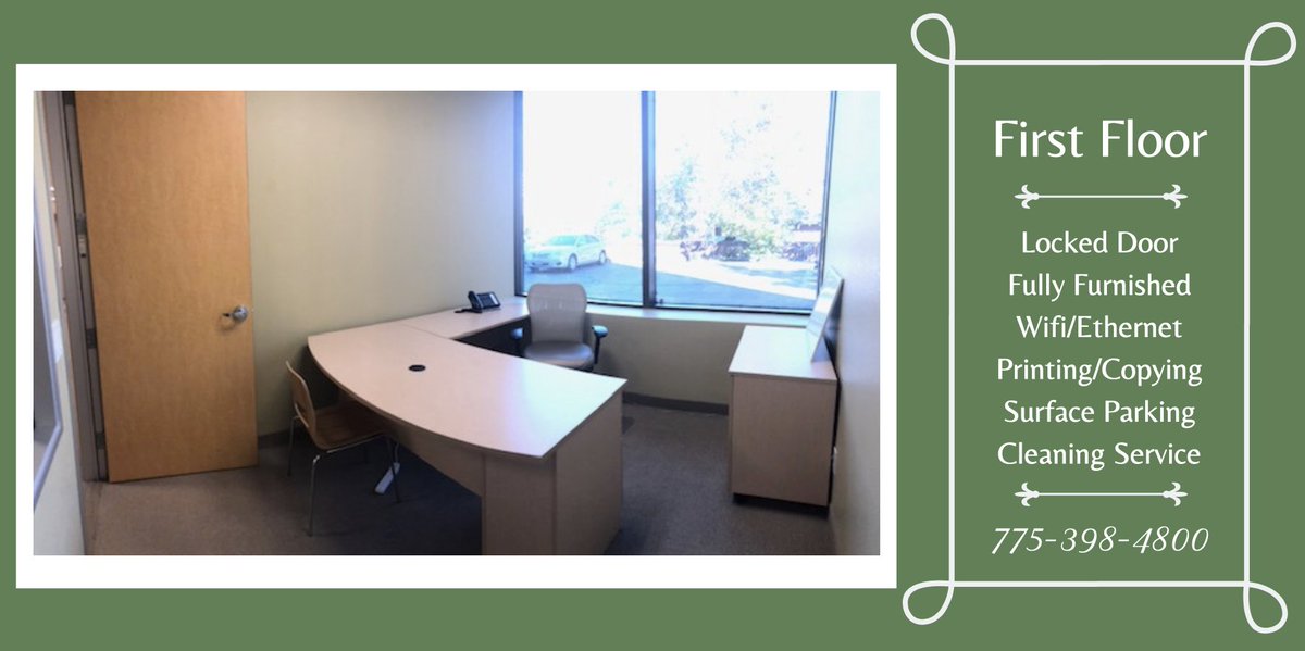 BosmaCenter's tweet photo. Stop by and check out our Individual Executive Suites! They come fully furnished with wifi/ethernet, printing, copying, etc.✨
Or give us a call at 775-398-4800 // email: manager@bosmabusinesscenter.com https://t.co/lm2LUSbPMh