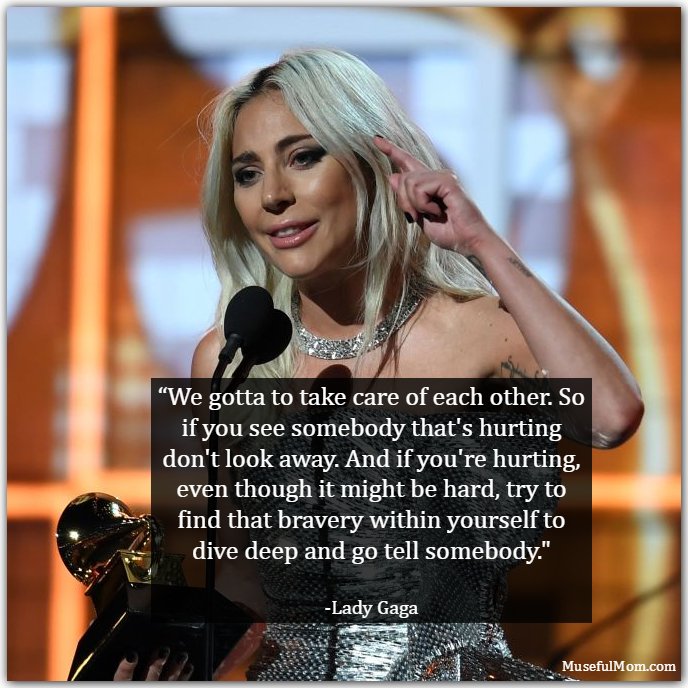 SnagABargain's tweet image. Amazing message by an amazing artist!

#love #LadyGaga #GRAMMYs #MotivationMonday #Motivation #inspiration #mentalillness #MentalHealthAwareness #help #musefulmom