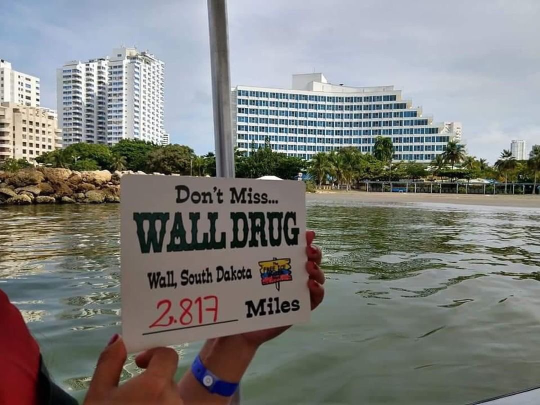 WallDrug's tweet photo. 2,817 #milestowalldrug From Cartagena - Colombia 🌴🌴🌴😎#walldrug #walldrugstore #badlands #blackhills #southdakota #Colombia #Cartegna #freeicewater #sodak #americantourist #vacation #wheretheheckiswalldrug #neverstopexploring #aroundtheworld https://t.co/gvnBz3MeV0