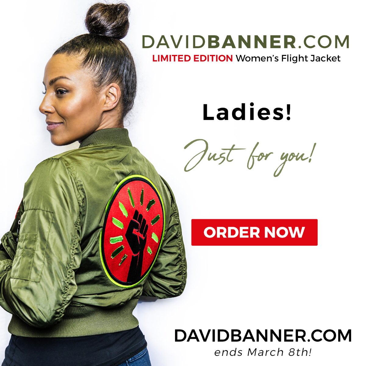 davidbanner's tweet photo. โค๏ธ Ladies only โค๏ธ https://t.co/dAHbxl9KxX is presenting a green limited flight jacket. ๐ฅ https://t.co/8GqMt9lSMt