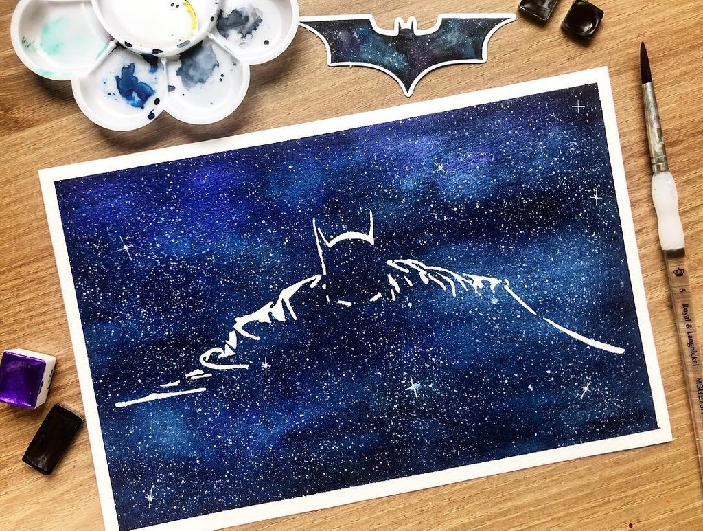 RoyalBrushArt's tweet photo. Amazing #batman art by @thepaintboxletters, who used our Soft-Grip brushes to create it!🖌️

#royalbrushart #softgripbrushes #fineartbrushes #batmanart #art #artist #galaxy #artstudio https://t.co/UBXJ0VE6Wa