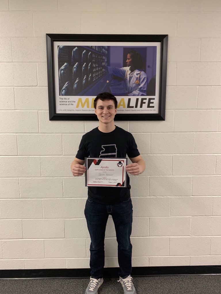 ApolloMV's tweet photo. One of Apollo’s best marketing team member has earned January’s Employee of the Month👍🏻 @JKirch10 https://t.co/bqKeenUsdr