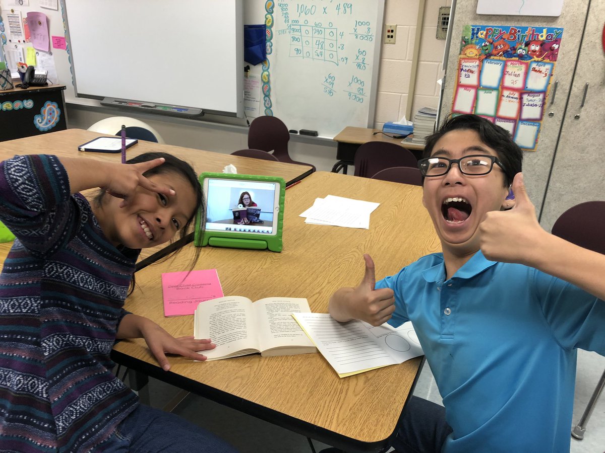 ElyseAllemang's tweet photo. Book Club: Across schools & across grades. They would not stop discussing the book! #teamDHH #hearinglikeme @marylbracken @MarleeMatlin #wildcards @PSESCPS https://t.co/TIWmhdKK6d