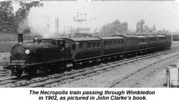 SenseMacabrePod's tweet image. The Sunday service from Cemetery Station to Brookwood Cemetery.