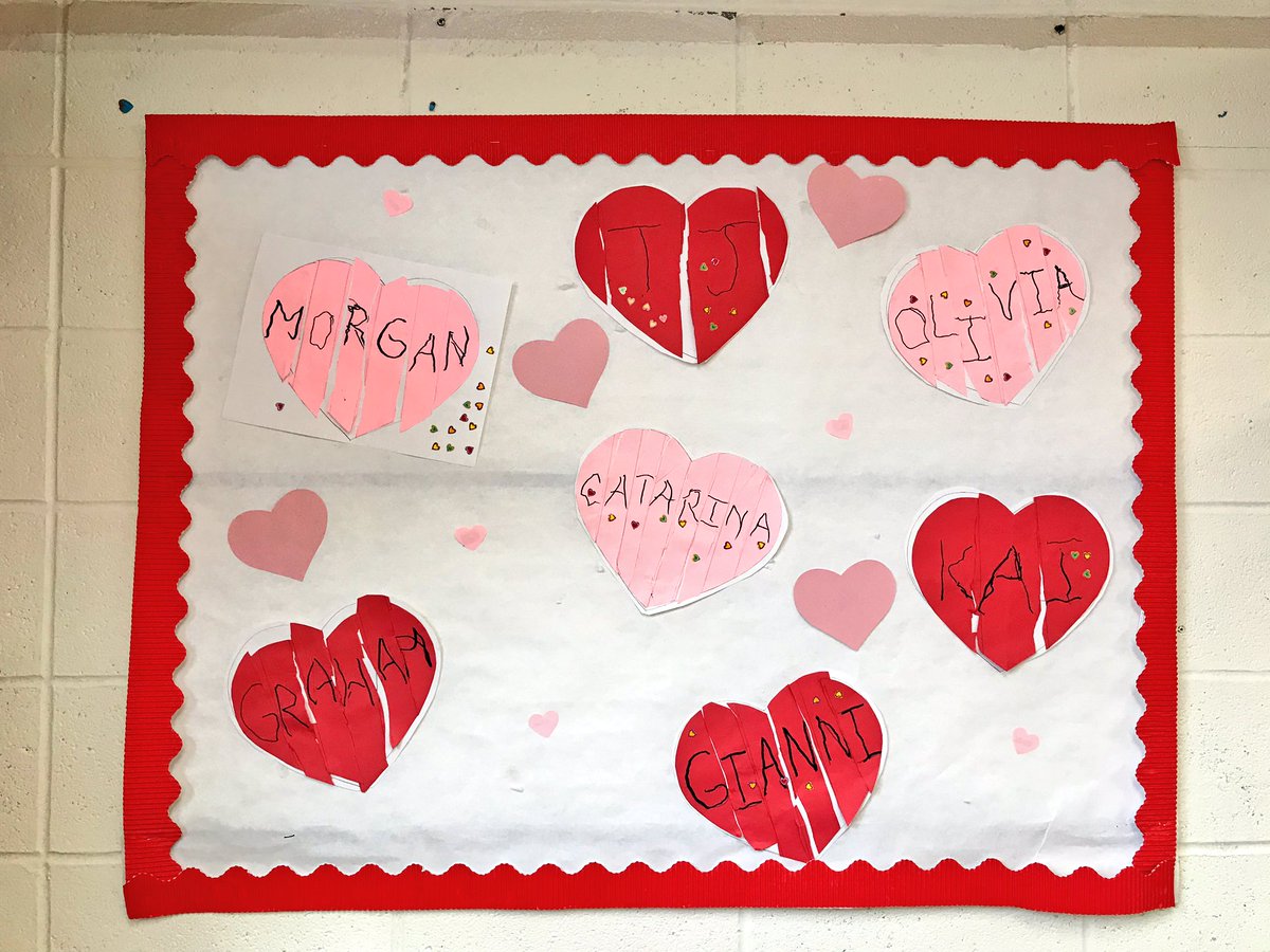KathrynCorcor14's tweet image. Heart-shaped name puzzles ♥️🧩♥️ #Writing #Cutting #NamePractice #AMPreschool #Art #ValentinesDayTheme #WeAreChesterNJ