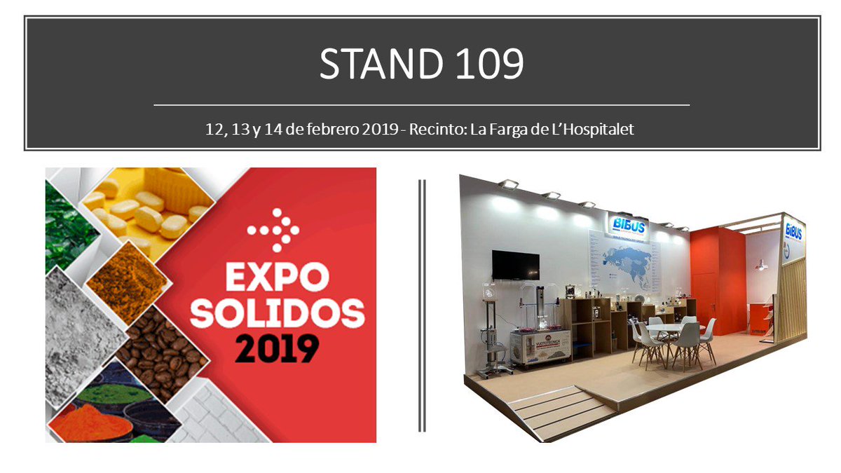 BibusSpain's tweet photo. Tenemos todo preparado para recibirte en nuestro Stand 109, los días 📆 12, 13 y 14 de Febrero en @EXPOSOLIDOS . #exposolidos2019 https://t.co/cQwKDchOX6