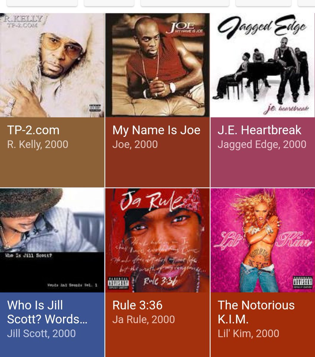 EuginhoCortez's tweet photo. I just googled "R&B Albums Released In 2000"..
Lemme show you some of what we had in just that year.
Just look at this. And there was a lot more.
#RnB2000 https://t.co/sUWenRGUfR