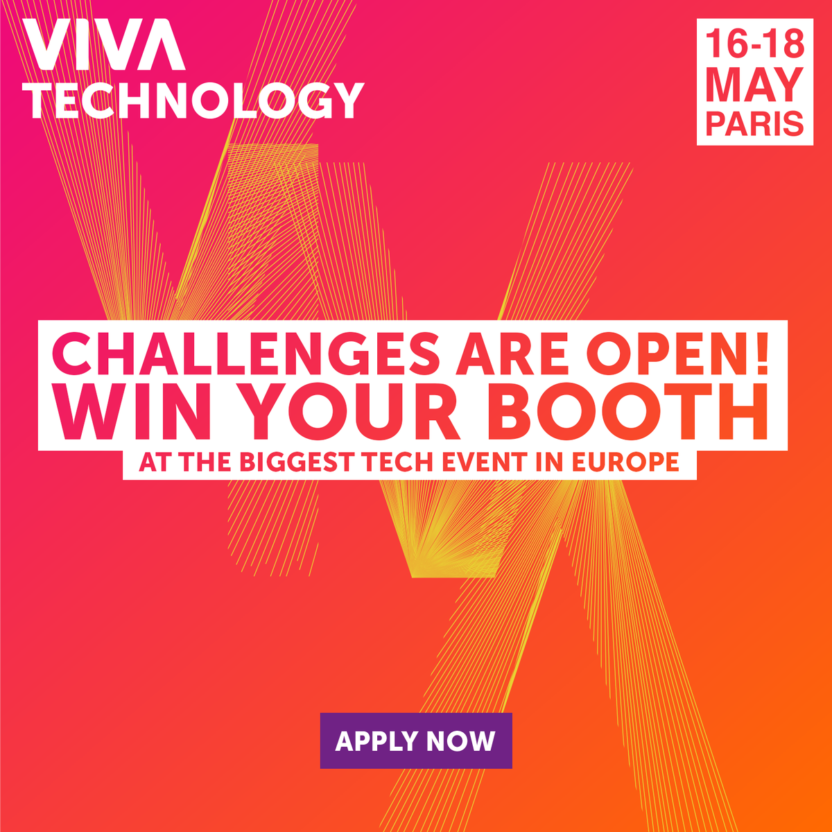 GirlzInWeb's tweet photo. Appel à toutes les #startups ! Prenez 5 minutes pour candidater aux Challenges #VivaTech et gagnez l'un des 1000 stands disponibles ainsi que des Pass pour le plus grand rendez-vous Tech en Europe !
Candidatez ici : hhttps://bit.ly/2VOj7zn https://t.co/Ey6fjl6kFB