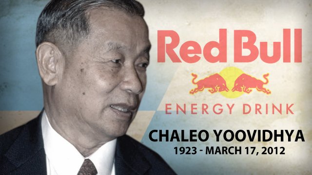 The Thai founder was Chaleo Yoovidhya, born to poor Thai-Chinese immigrant family that raised ducks. With no formal education, Chaleo started out as an antibiotics salesman, set up his own small pharma biz, and developed Kratingdaeng in 1976. He died the 3rd richest man in 