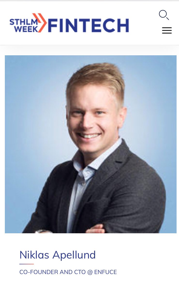 Today our brilliant CTO <a href="/niklasapellund/">niklasapellund</a> representing <a href="/enfuce/">Enfuce</a> in a panel discussion on cyber security. Can't wait to heard how it went! 💎 So proud 💪🏽 #dontdoshitgetshitdone @SthlmFintechW #sthlmfintechweek