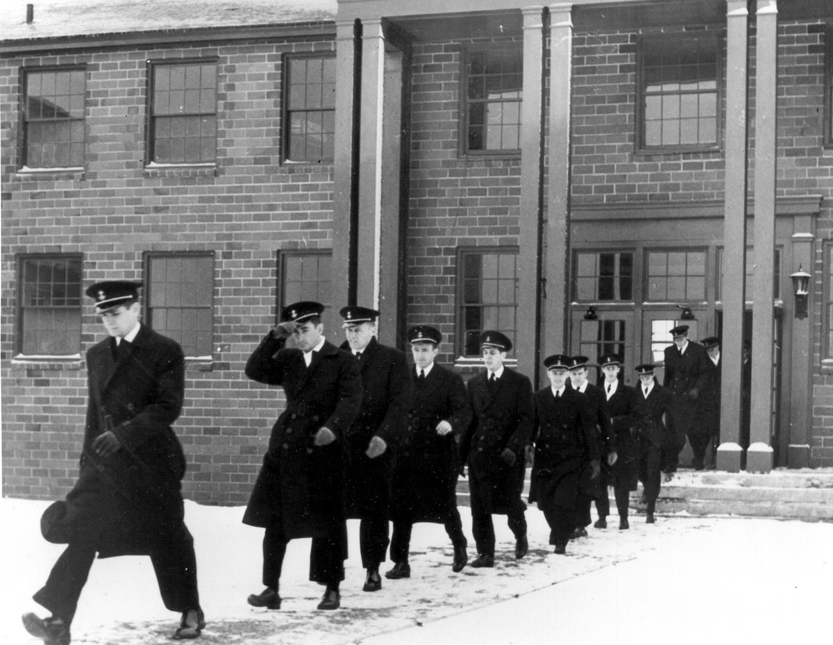 naval_ia's tweet photo. 2019 #WinterStorm the next two days! Early 1943 #FLIGHT instructors arrive to begin #Operations. In the #picture this base was still being #Constructioned. About to begin #fllight instruction in open cockpit @Boeing N2S #Stearman. State of the art in 1940's #WWII #Navy https://t.co/rvunE6XD2F