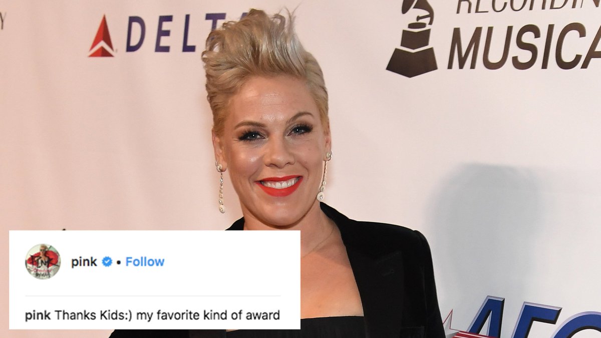 Pink didn't win a Grammy, so her kids made her one and it's the sweetest thing trib.al/ADEEXWn