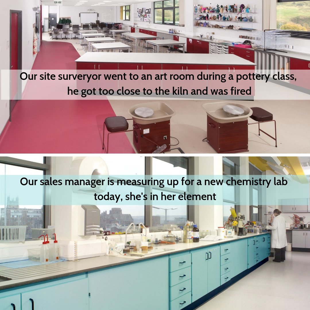 #UKPunDay
Here's our attempt at some school furniture related puns. 
Our furniture is definitely higher quality than our jokes!
Can you come up with any better ones for us?