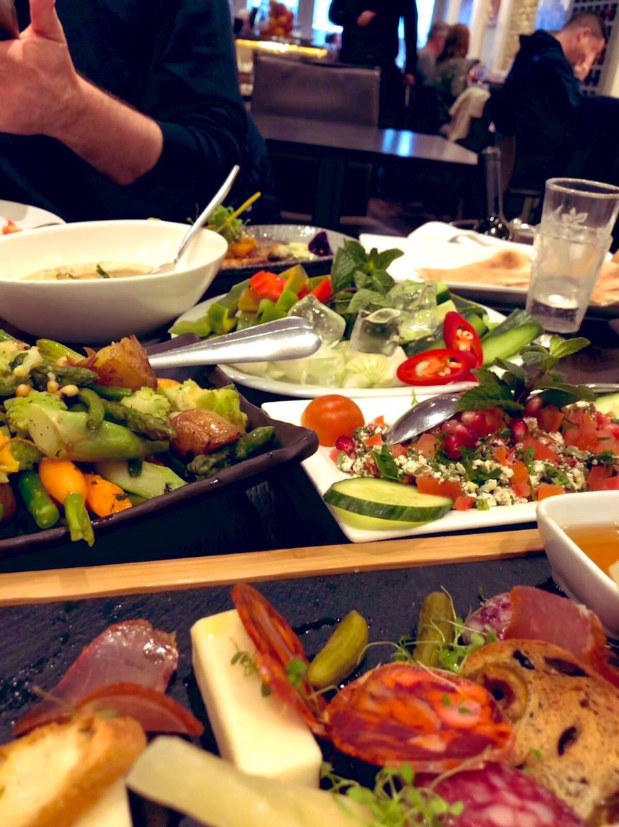 A break-nothing fancy here- just some straight-up bunch hearty and healthy deliciousness #mezzet #Lebanese #surrey #HamptonCourt #Monday #EatTogether #eatlocal