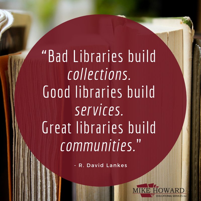 MikeHowardBooks's tweet photo. Yes,  great libraries DO build communities. #KyLChat #LibraryLoverMonth https://t.co/frAyvo9MWu