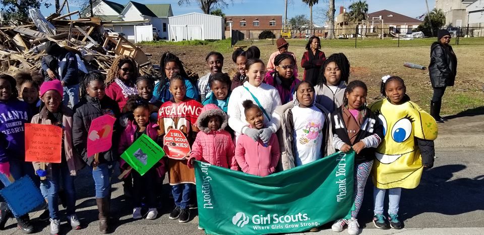 GSCFP's tweet image. Girl Scouts in Marianna Florida had a wonderful time celebrating Martin Luther King Jr. Day last month. 
#GSCFP