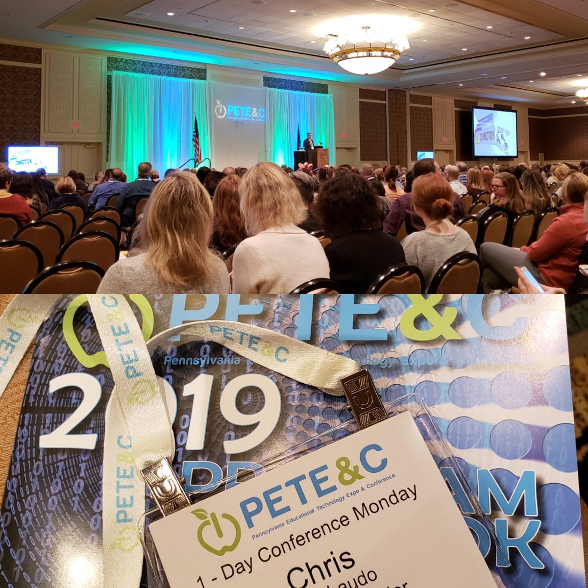 PVpath's tweet photo. Snow day? What snow day? Happy to be at #PETE2019 #topnotchprofdevelopment #hopeicangethome https://t.co/fwYJdb4MpQ
