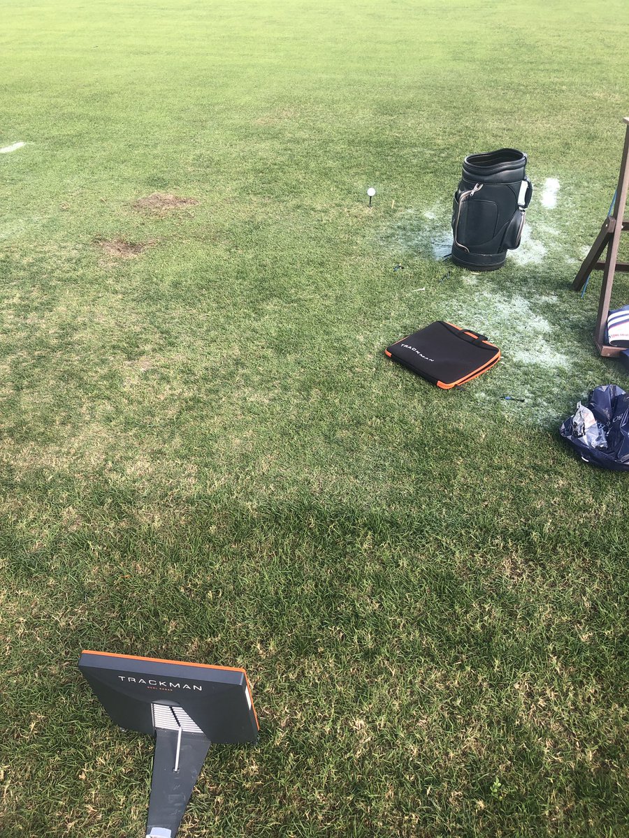 SteveBuzzaGolf's tweet photo. Look at the footprints after one of my LD students hit some balls. Want to hit the ball further you need to suck it up from the ground #buzzalong https://t.co/hkot1JfMnr