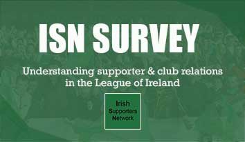 ISN_football's tweet image. SURVEY | Have you 8 minutes? 

We want to hear about supporter/club relations in the League of Ireland. Have your say... RTs appreciated! 

👇🏻
irishsupportersnetwork.ie/supporter-and-…