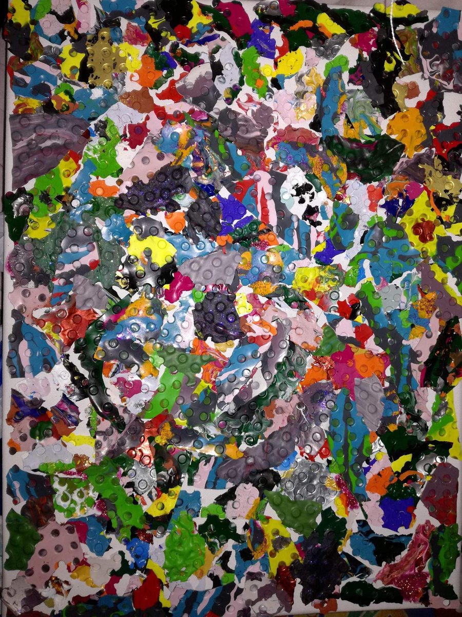 lamissari's tweet photo. Quand on réutilise de la peinture séché et qu'on la retravaille #artistepeintre #Passion #art #peinturesecher
#loveit https://t.co/kllYjHkGne
