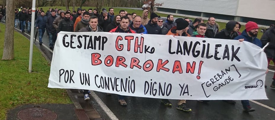 LABsindikatua's tweet photo. Arranca la huelga en Gestamp GTH por un convenio digno https://t.co/5daA3O9ddV https://t.co/qKPwnm6aGk