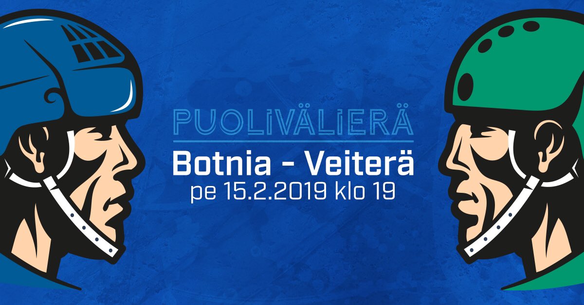 Puolivälieräottelu Botnia - Veiterä Ogelissa perjantaina klo 19. #botniabandy #bandyliiga #playoffs