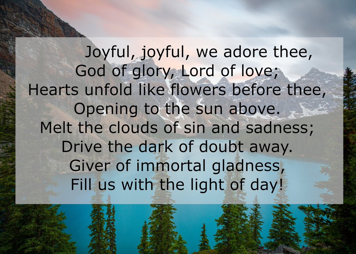 The hymn behind this week's sermon: 'Joyful, Joyful, We Adore Thee'

#joy #joyful #joyfulness #odetojoy #joyfuljoyfulweadorethee #hymn #hymns #joyofthelord #loveofgod