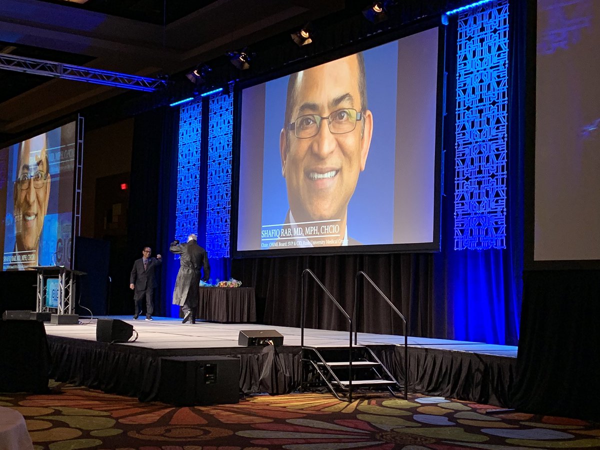 DirectorMarut's tweet photo. We’ve kicked off CHIME #HIMSS2019 our new CHIME Chair Dr. Rab @CIOSHAFIQ @RushMedical @moboutrs @CIOCHIME https://t.co/50mtAhWUqR