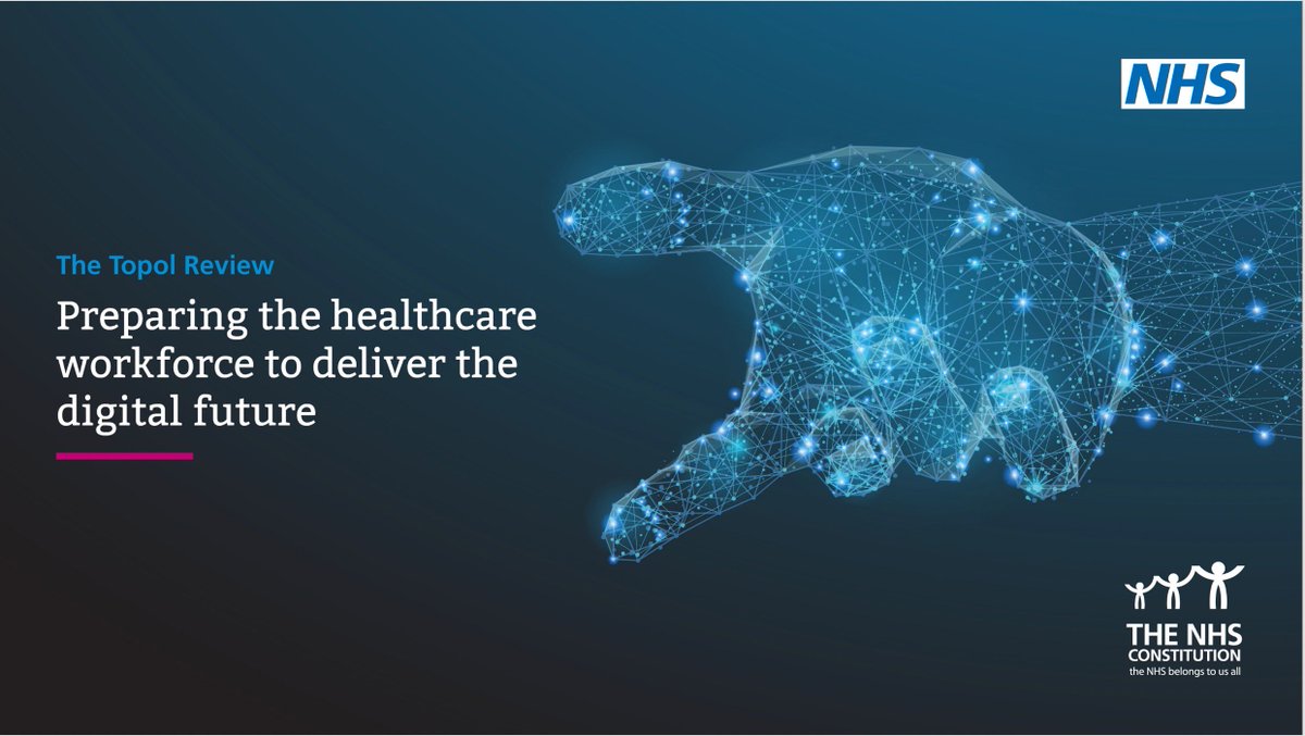 EricTopol's tweet photo. The link to our #healthcare future report for #NHS https://t.co/4Beztwc15t 
@NHS_HealthEdEng Thanks to my co-chairs L Tarassenko, R McHendry, @DrHughHarvey @markmccarthyoxf N Samani, and M Van der Schaar. And @SueLaceybryant, P Mitchell &amp; an extraordinary multi-disciplinary team https://t.co/i87XP4zG7K
