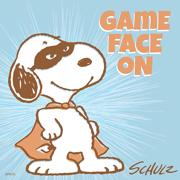 Snoopy's tweet photo. Got my game face on #MondayMotivation https://t.co/aNm5Vk4YQ8