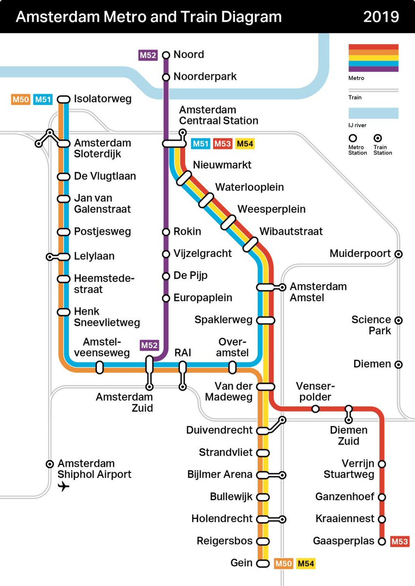 Transit Maps Ar Twitter Unofficial Map Amsterdam Metro And Rail Map 19 By Jaap Knevel T Co Dhixiswkiv