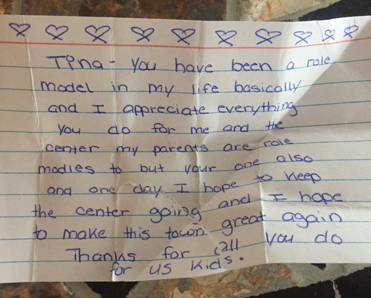 JHaberleyWTOV9's tweet image. This is why Tina Meager was chosen for the #MagicMakeover. She selflessly runs programs for kids at the Glencoe Community Center. Read this note from one of the girls ... @WTOV9